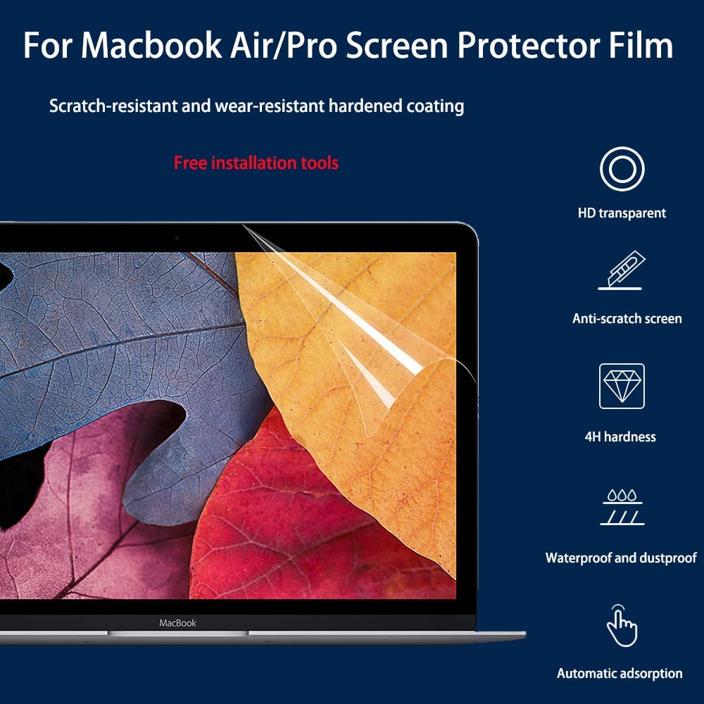 5-in-1 Set Compatible with MacBook Pro 16 Inch Case A2780 A2485 (2023 2022 2021 Release), for MacBook Pro 16" M2 Pro / M2 Max / M1 Pro / M1 Max Chip, Plastic Hard Shell&Keyboard Cover&Screen Protector&Dust Plug&Mouse Pad, Crystal Clear